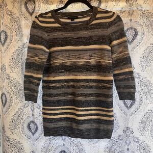 Tommy Hilfiger Blue‎ Stripe 3/4 Sleeve Sweater Size Small